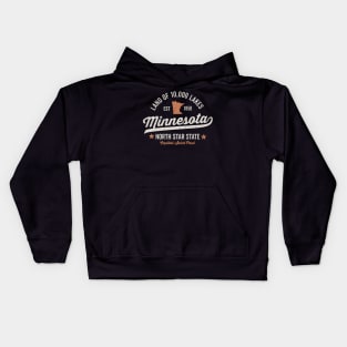 Minnesota Land of 10,000 Lakes Kids Hoodie